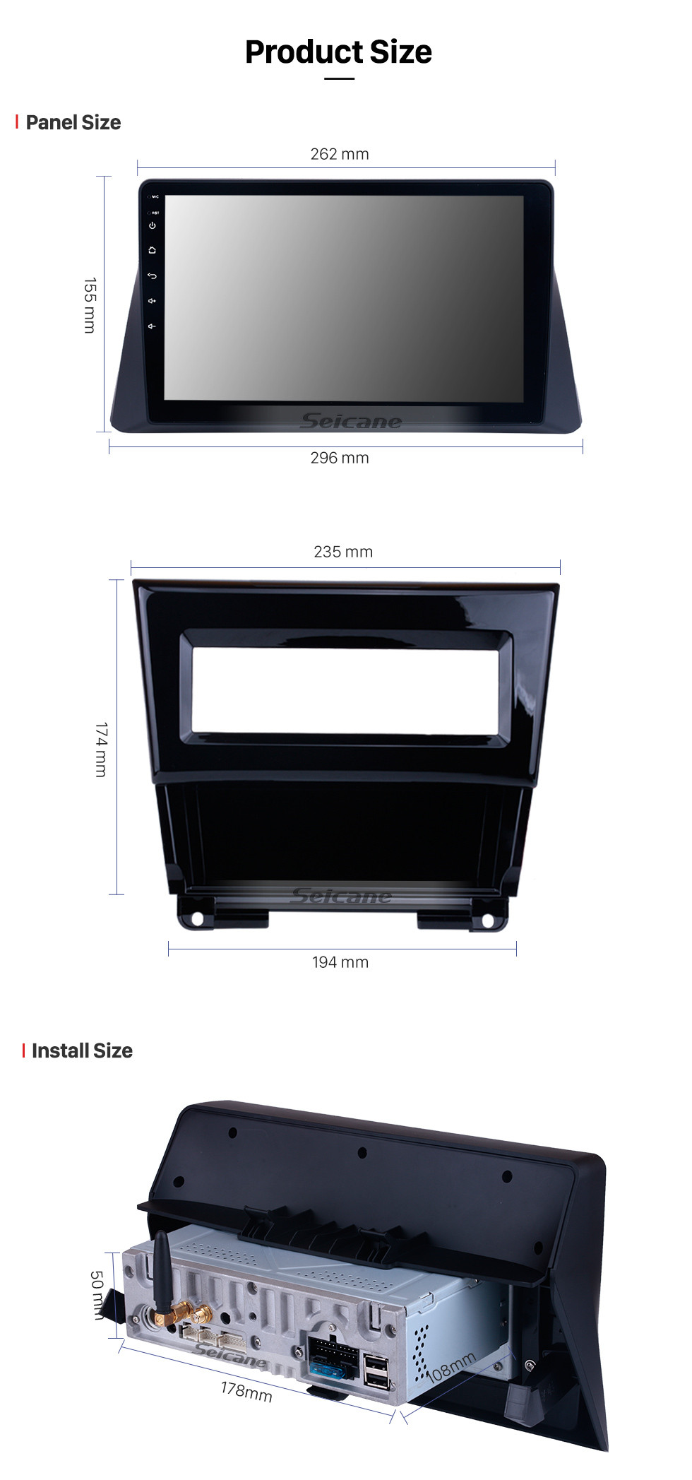 Seicane 2008-2013 Honda Accord 8 Android 8.0 10,1 pouces HD à écran tactile Navigation GPS Auto Radio Bluetooth Téléphone USB Carplay SWC WIFI Support de musique DVR TPMS OBD2 Seicane 2008-2013 Honda Accord 8 Android 8.0 10,1 pouces HD à écran tactile Navigation GPS Auto Radio Bluetooth Téléphone USB Carplay SWC WIFI Support de musique DVR TPMS OBD2