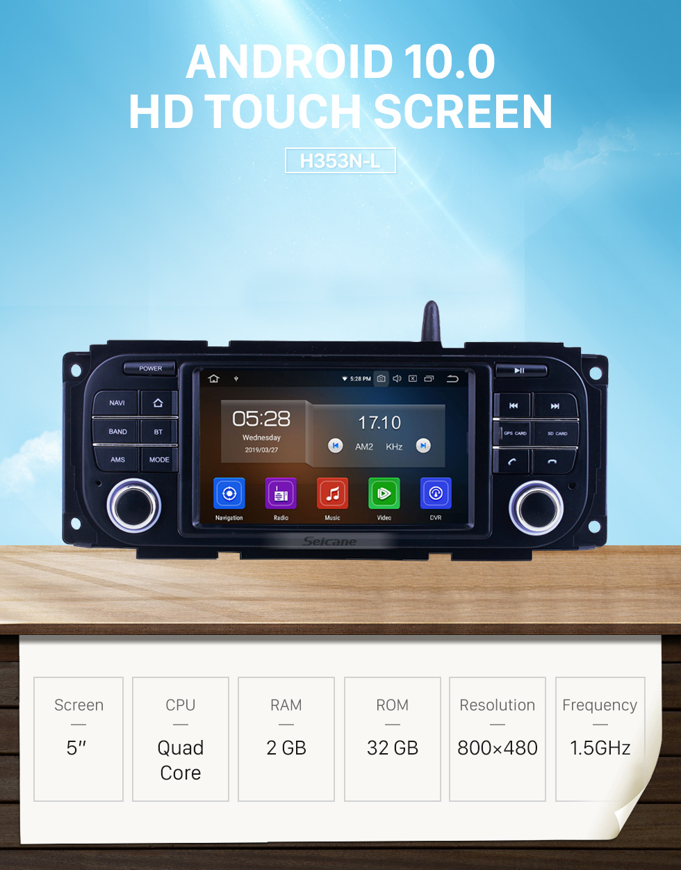 Seicane OEM Android 10.0 para 2004-2008 Chrysler 300C Radio con Bluetooth HD Pantalla táctil Sistema de navegación GPS Carplay compatible con DVR