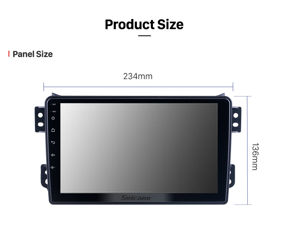 Seicane Android 13.0 para 2008-2014 OPEL Agila 2008-2012 SUZUKI Splash Ritz Radio Sistema de navegación GPS de 9 pulgadas con Bluetooth HD Pantalla táctil Soporte Carplay SWC