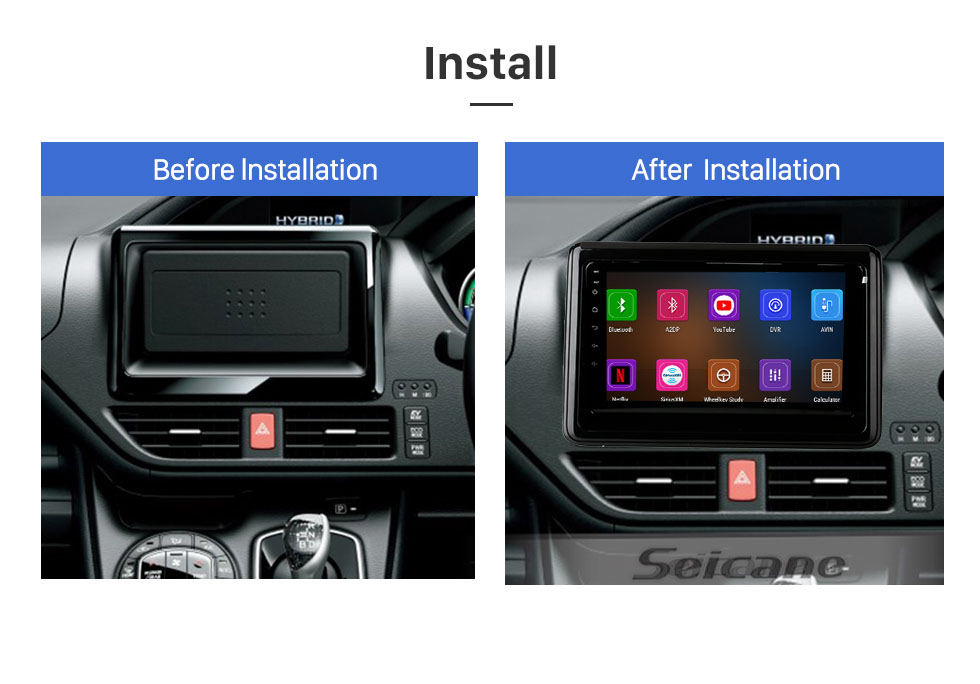 Seicane OEM Android 13.0 pour 2014 2015 2016 2017 TOYOTA NOAH ESQUIRE VOXY Radio avec Bluetooth Système de navigation GPS à écran tactile HD de 9 pouces Prise en charge Carplay DSP