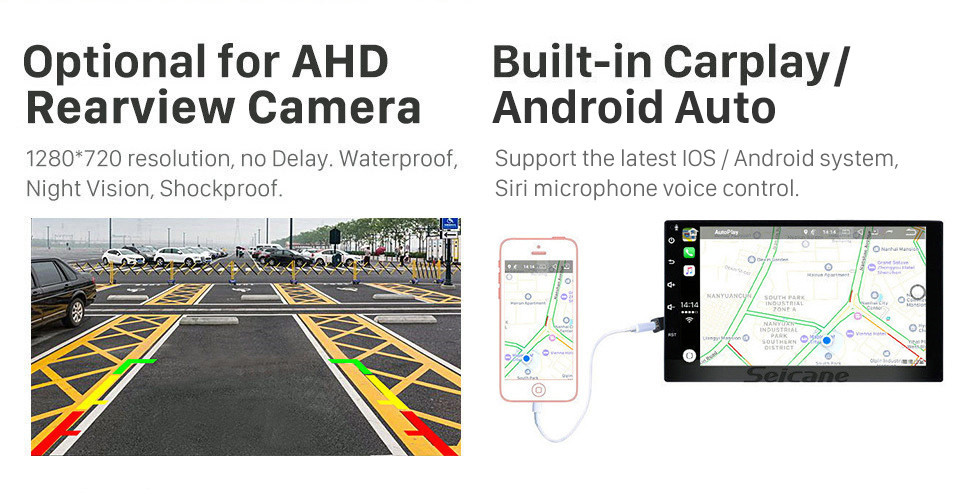 Seicane 9 Zoll Android 11.0 Für 2012 Toyota Avalon Radio GPS Navigationssystem mit HD Touchscreen Bluetooth Carplay Unterstützung OBD2