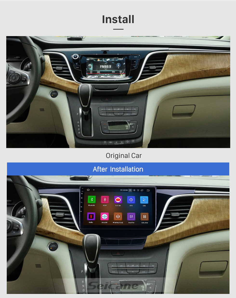 Seicane Android 11.0 Para 2017 2018 Buick GL8 Radio 10.1 polegadas Sistema de Navegação GPS com Bluetooth HD Touchscreen Carplay suporte DSP