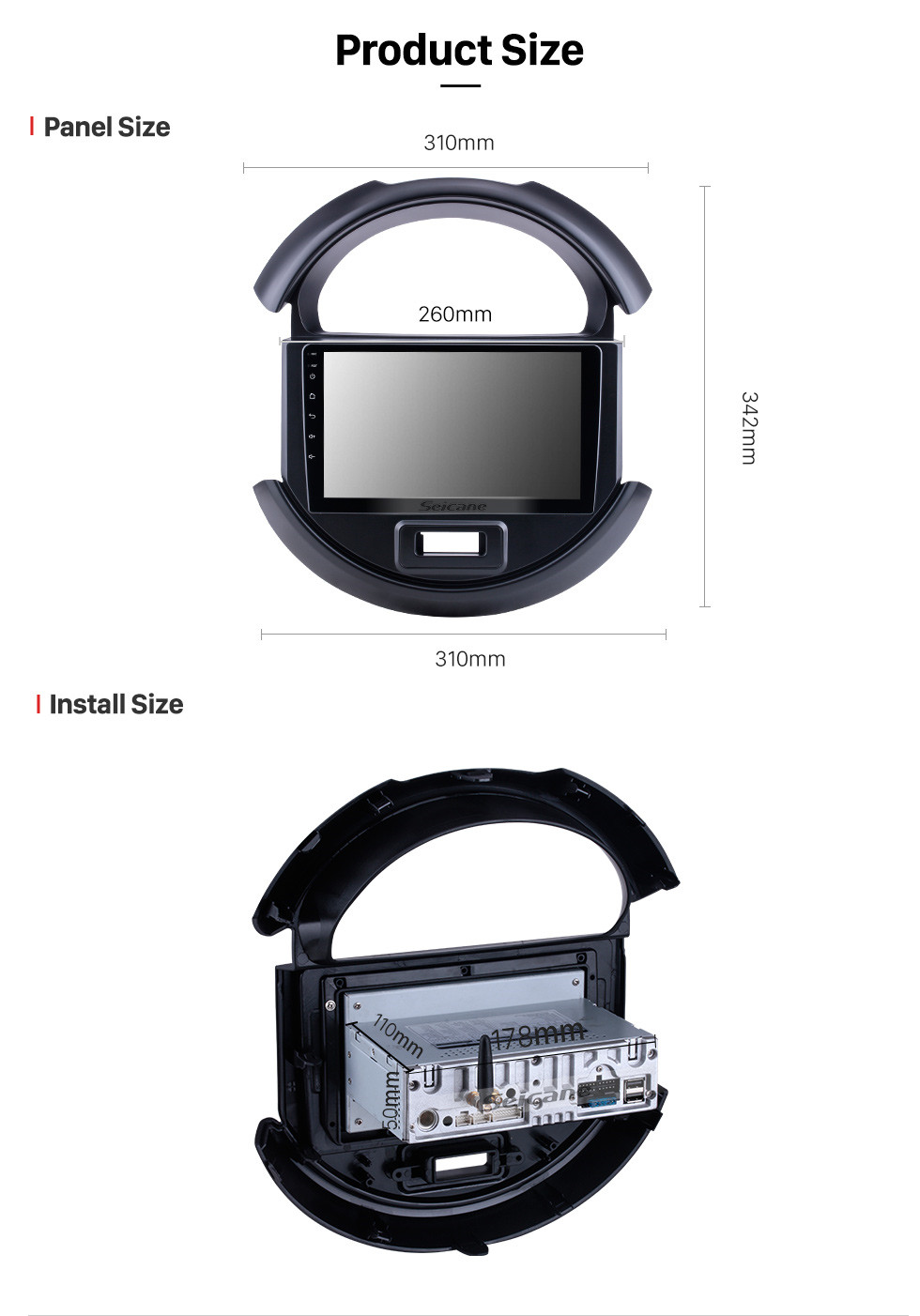Seicane Android 11.0 para 2019 Suzuki S-Prseeo Radio Sistema de navegación GPS de 9 pulgadas Bluetooth HD Pantalla táctil Carplay compatible Cámara trasera