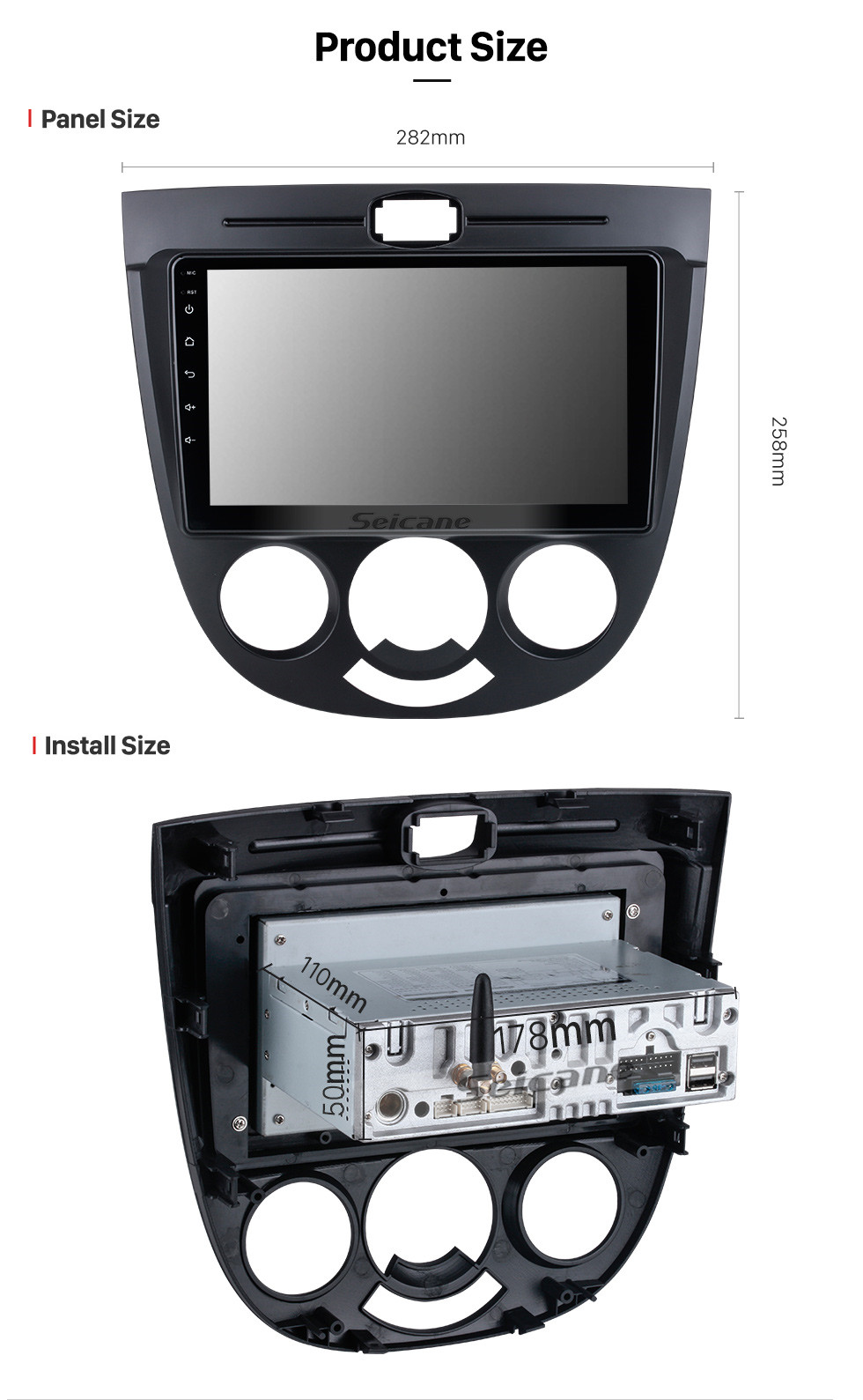 Seicane OEM Android 11.0 для 2003-2008 Chevrolet Optra / 2004-2008 Buick Excelle хэтчбек HRV ручной кондиционер Радио с Bluetooth 9-дюймовый HD сенсорный экран GPS-система навигации Поддержка Carplay DSP