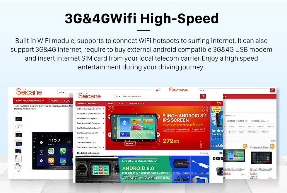 Seicane HD Touchscreen de 9 polegadas Android 11.0 para 2014 2015 Hyundai New Tucson RHD Rádio Sistema de navegação GPS Bluetooth Suporte para Carplay Câmera de backup