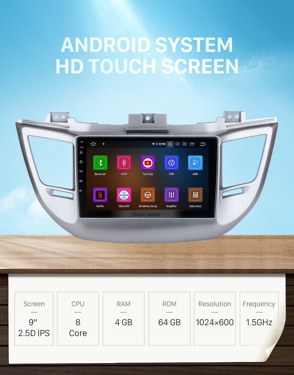 Seicane HD Touchscreen de 9 polegadas Android 11.0 para 2014 2015 Hyundai New Tucson RHD Rádio Sistema de navegação GPS Bluetooth Suporte para Carplay Câmera de backup