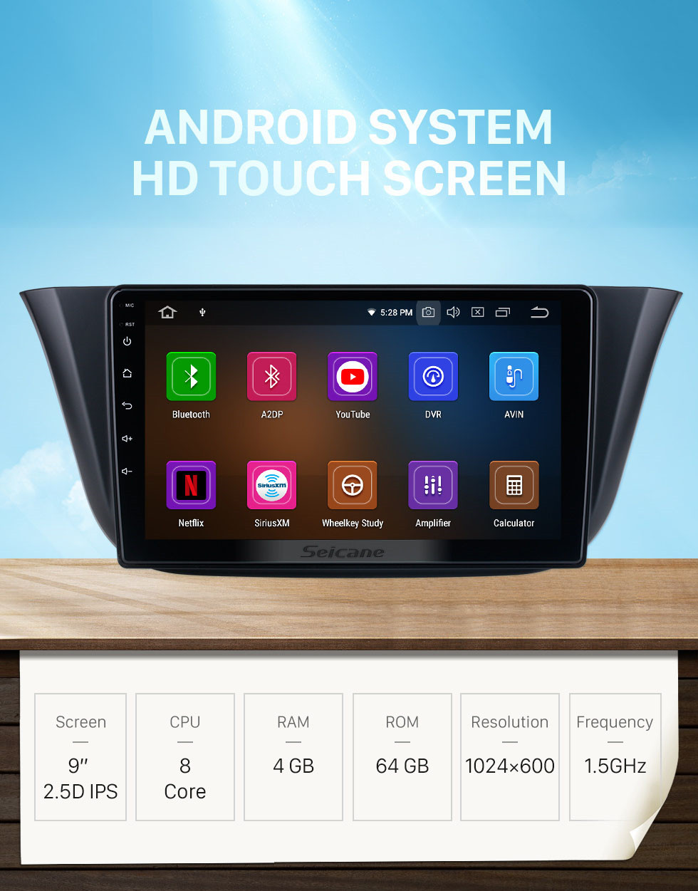 Seicane 9 pouces pour 2014 Iveco DAILY Radio Android 11.0 système de navigation GPS avec USB HD écran tactile Bluetooth Carplay support OBD2 DSP