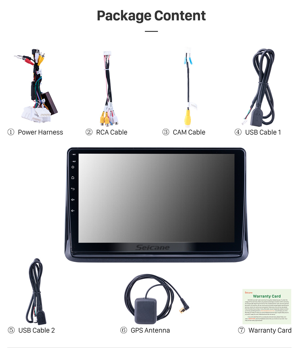 Seicane 9 pulgadas Android 13.0 para 2014 Toyota Noah ESQUIRE / VOXY Radio Sistema de navegación GPS con pantalla táctil HD Soporte Bluetooth Carplay TPMS