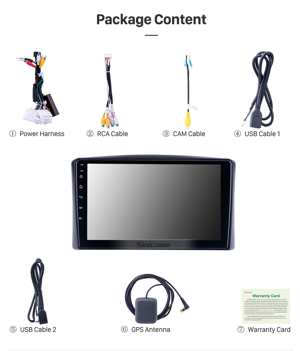 Seicane Android 13.0 HD Touchscreen de 9 polegadas para 1998-2002 TOYOTA LAND CRUISER VX (J100-101) Sistema de navegação por rádio GPS com suporte para Bluetooth Câmera traseira Carplay