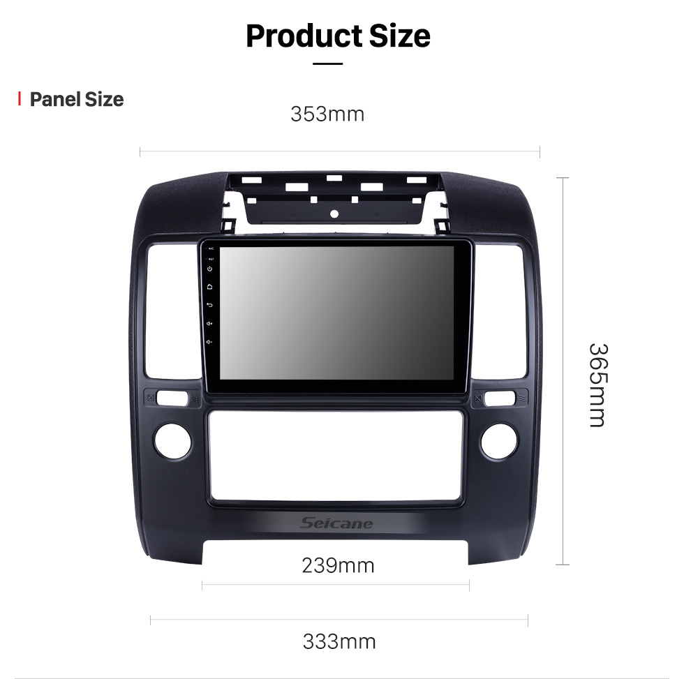 Seicane Android 10.0 HD Touch Screen de 9 polegadas para 2006-2012 NISSAN NAVARA Rádio GPS sistema de Navegação com suporte Bluetooth Carplay