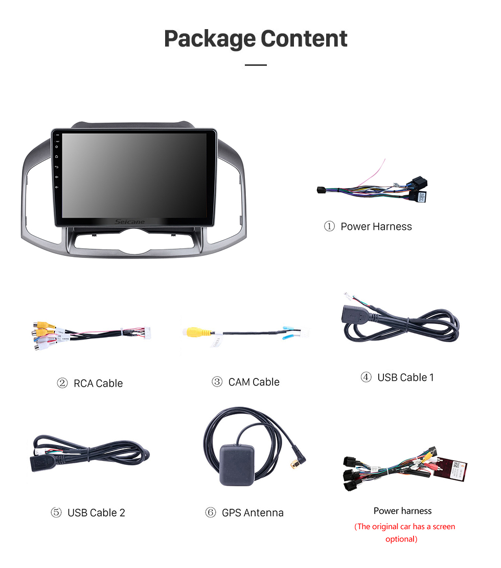 Seicane 10,1-дюймовый Android 10.0 для 2011-2017 Chevrolet Captiva Radio GPS-навигационная система с сенсорным экраном HD Поддержка Bluetooth Carplay OBD2