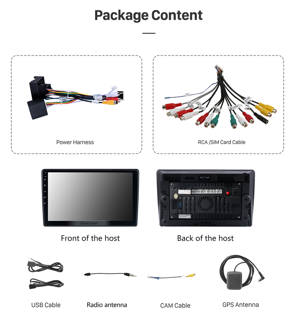 Seicane Android 13.0 de 10.1 pulgadas para el sistema de navegación GPS de radio Citroen C3-XR 2019 con pantalla táctil HD Soporte Bluetooth Carplay TPMS