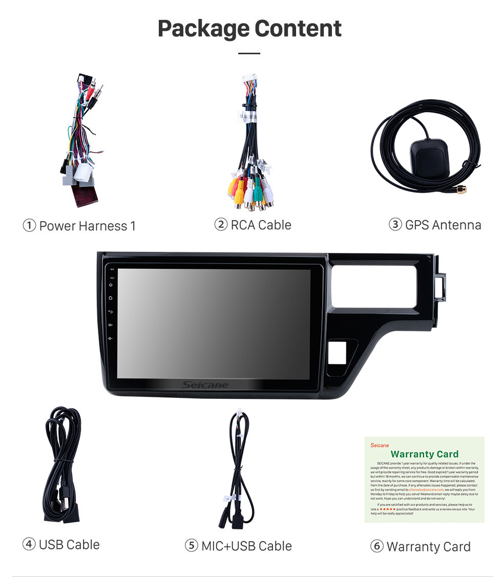 Seicane 10,1 дюймов для 2015-2017 Honda Stepwgn RHD Radio Android 11.0 GPS навигационная система с USB HD сенсорным экраном Bluetooth Carplay поддержка OBD2 DSP