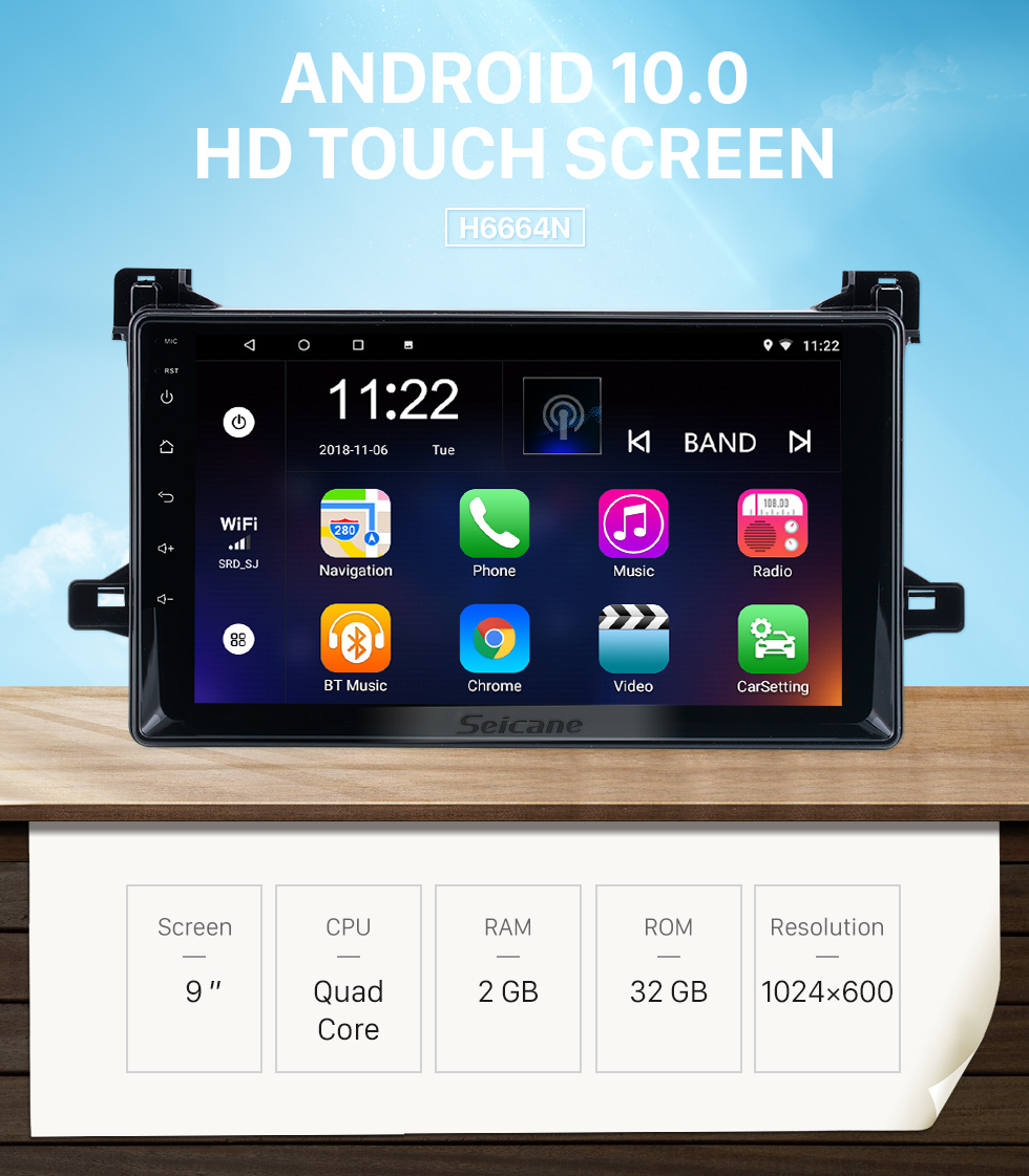 Seicane OEM 9 pouces Android 12.0 pour 2016 Radio Toyota Prius avec Bluetooth HD à écran tactile Système de navigation GPS compatible Carplay DAB + Seicane OEM 9 pouces Android 12.0 pour 2016 Radio Toyota Prius avec Bluetooth HD à écran tactile Système de navigation GPS compatible Carplay DAB +