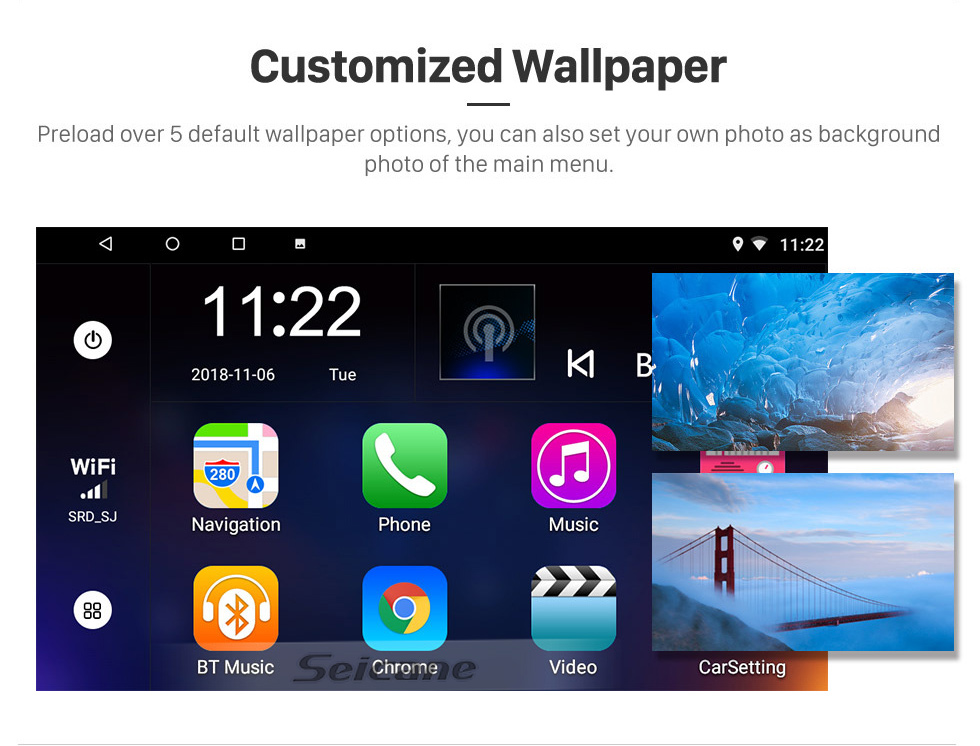 Seicane Für 2016 Mitsubishi Outlander Radio Android 10.0 HD Touchscreen 9-Zoll-GPS-Navigationssystem mit WIFI Bluetooth-Unterstützung Carplay DVR