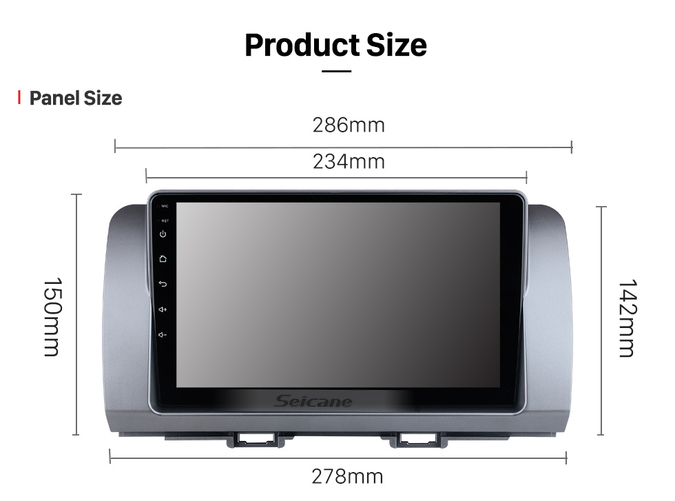 Seicane OEM 9 pulgadas Android 10.0 para 2006 Toyota BB Radio con Bluetooth HD Pantalla táctil Sistema de navegación GPS compatible con Carplay DAB +