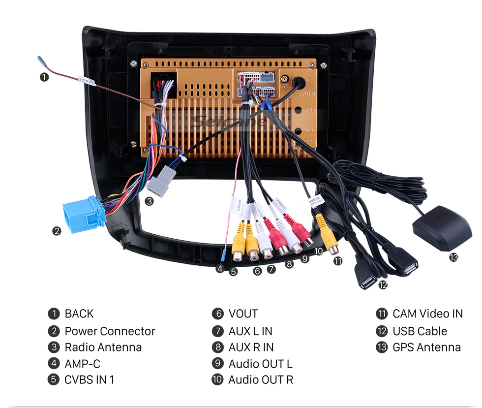 Seicane Pantalla táctil HD de 9 pulgadas para 2018 Honda Elysion Radio Android 10.0 Sistema de navegación GPS con soporte Bluetooth Carplay