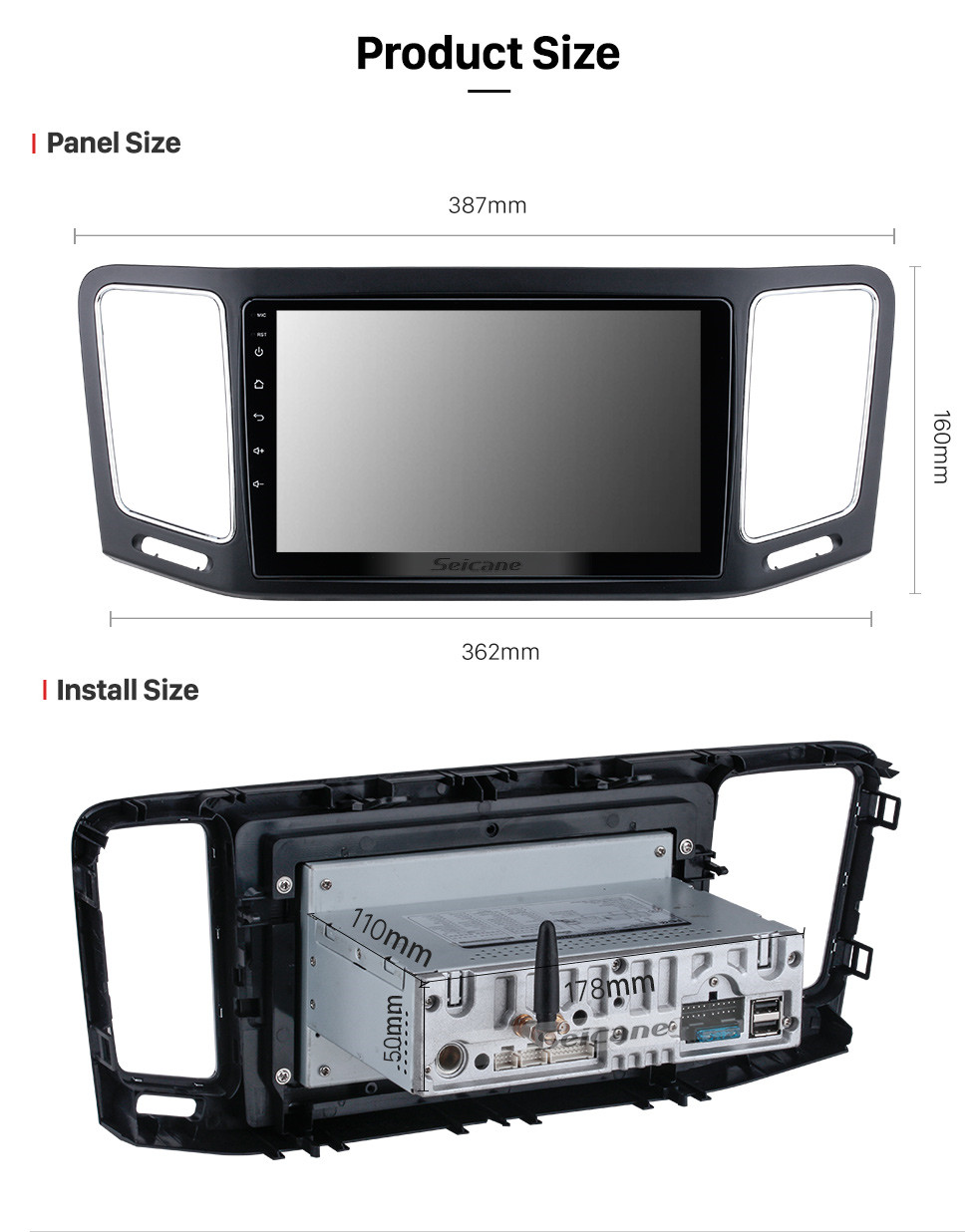 Seicane Android 11.0 Für Volkswagen Sharan Radio 9-Zoll-GPS-Navigationssystem mit Bluetooth HD Touchscreen Carplay unterstützt DSP