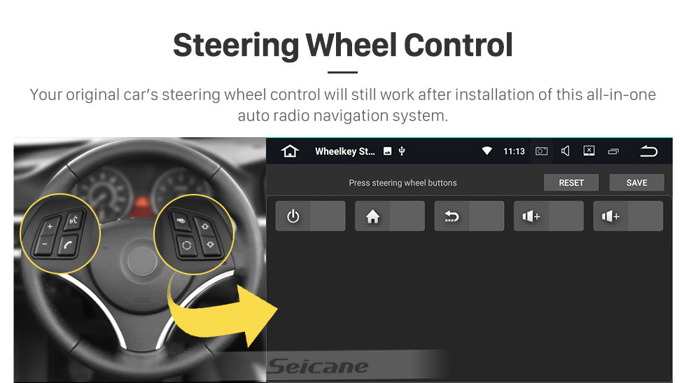 Seicane Android 11.0 pour Volkswagen Sharan Radio 9 pouces système de navigation GPS avec écran tactile Bluetooth HD support Carplay DSP