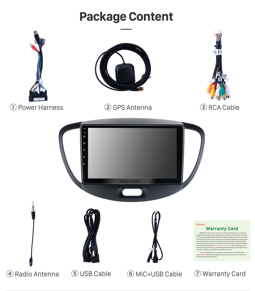 Seicane For 2012 Hyundai I10 High Version Radio Android 11.0 HD Touchscreen 9 inch with Bluetooth GPS Navigation System Carplay support 1080P Seicane For 2012 Hyundai I10 High Version Radio Android 11.0 HD Touchscreen 9 inch with Bluetooth GPS Navigation System Carplay support 1080P