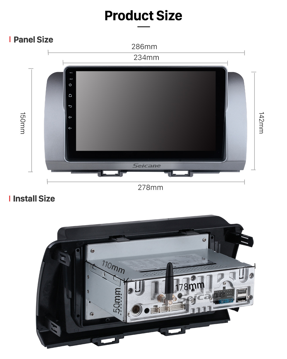 Seicane Para 2006 Toyota BB Radio Android 10.0 HD Pantalla táctil de 9 pulgadas con sistema de navegación GPS AUX Bluetooth Carplay compatible con video 1080P