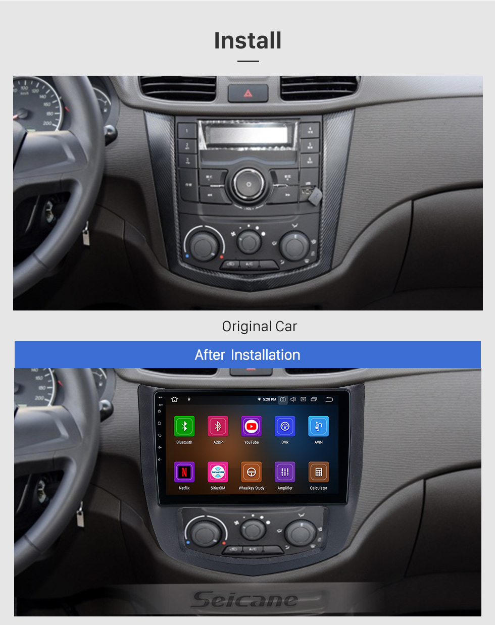 Seicane Android 10.0 For 2013-2017 SGMW Hongguang Radio 10.1 inch GPS Navigation System with Bluetooth HD Touchscreen Carplay support DSP Seicane Android 10.0 For 2013-2017 SGMW Hongguang Radio 10.1 inch GPS Navigation System with Bluetooth HD Touchscreen Carplay support DSP