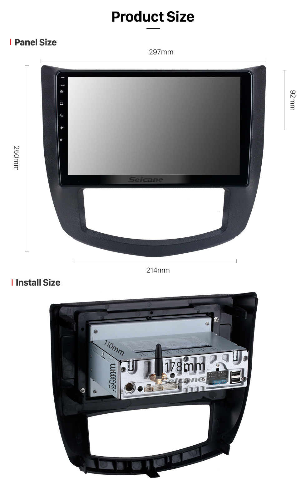 Seicane Android 11.0 Für 2013-2017 SGMW Hongguang Radio 10,1 Zoll GPS-Navigationssystem mit Bluetooth HD Touchscreen Carplay unterstützt DSP