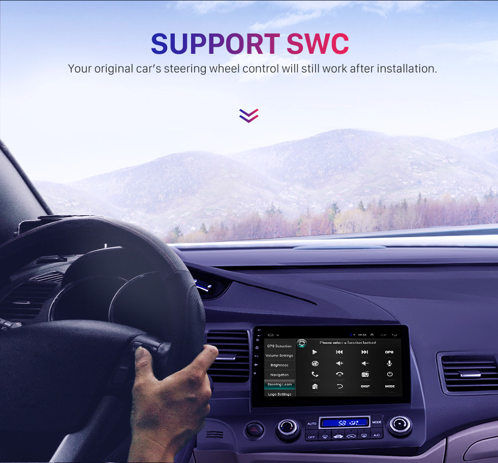 Seicane 10.1 pulgadas 1024 * 600 Pantalla táctil HD Android 10.0 Radio de navegación GPS para 2006-2011 Honda Civic (LHD) con Bluetooth WIFI OBD2 USB Audio Aux 1080P Cámara de vista trasera Seicane 10.1 pulgadas 1024 * 600 Pantalla táctil HD Android 10.0 Radio de navegación GPS para 2006-2011 Honda Civic (LHD) con Bluetooth WIFI OBD2 USB Audio Aux 1080P Cámara de vista trasera