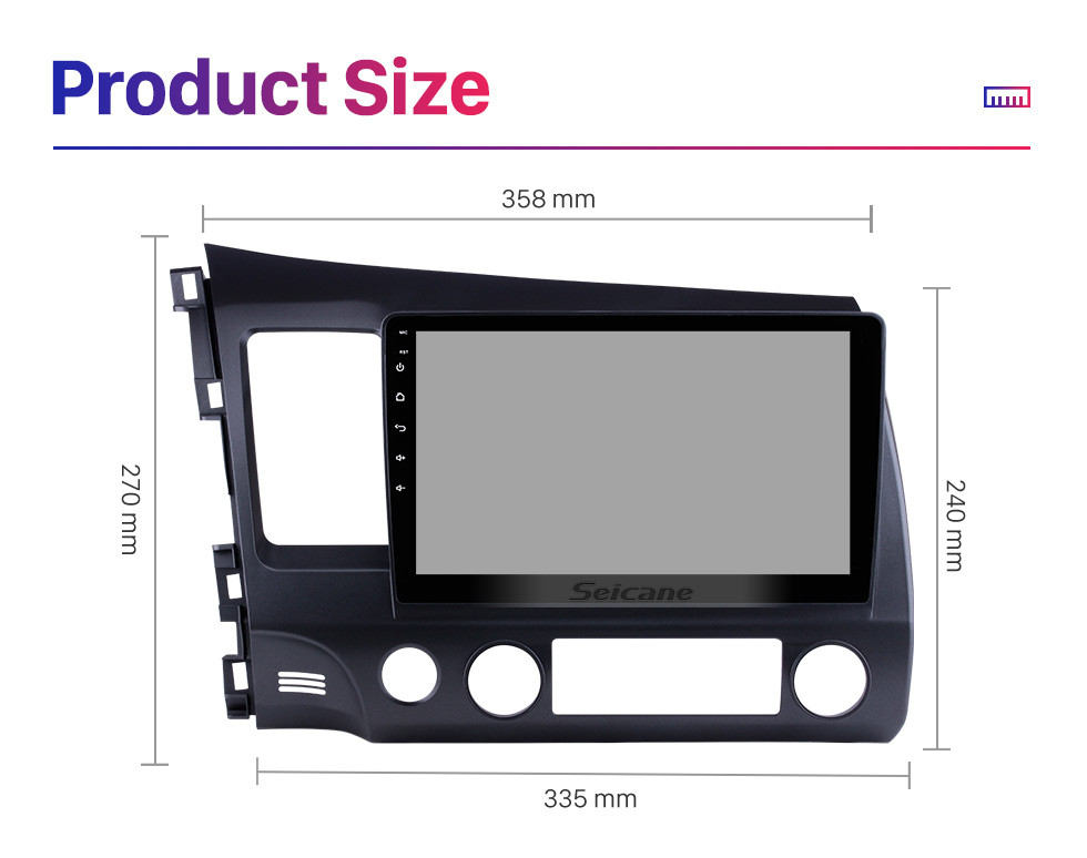 Seicane 10.1 pulgadas 1024 * 600 Pantalla táctil HD Android 10.0 Radio de navegación GPS para 2006-2011 Honda Civic (LHD) con Bluetooth WIFI OBD2 USB Audio Aux 1080P Cámara de vista trasera Seicane 10.1 pulgadas 1024 * 600 Pantalla táctil HD Android 10.0 Radio de navegación GPS para 2006-2011 Honda Civic (LHD) con Bluetooth WIFI OBD2 USB Audio Aux 1080P Cámara de vista trasera