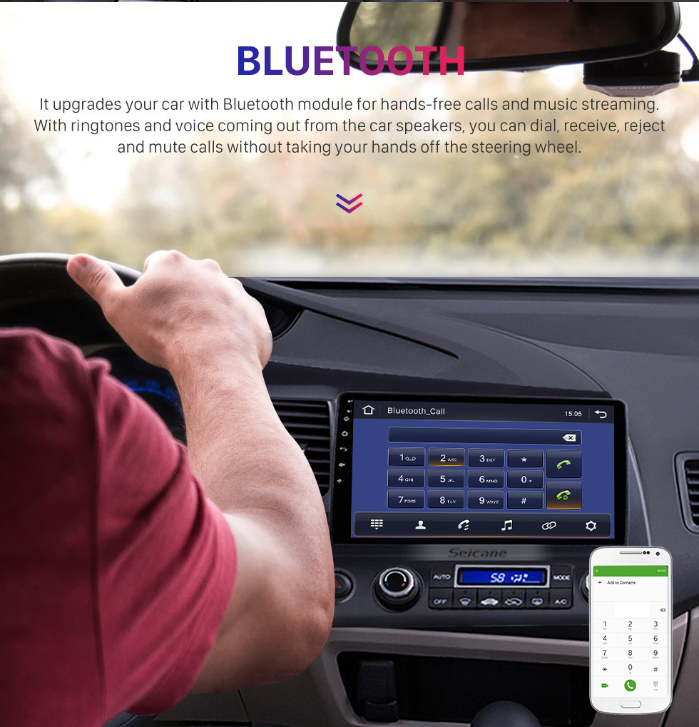Seicane 10.1 pulgadas 1024 * 600 Pantalla táctil HD Android 10.0 Radio de navegación GPS para 2006-2011 Honda Civic (LHD) con Bluetooth WIFI OBD2 USB Audio Aux 1080P Cámara de vista trasera Seicane 10.1 pulgadas 1024 * 600 Pantalla táctil HD Android 10.0 Radio de navegación GPS para 2006-2011 Honda Civic (LHD) con Bluetooth WIFI OBD2 USB Audio Aux 1080P Cámara de vista trasera