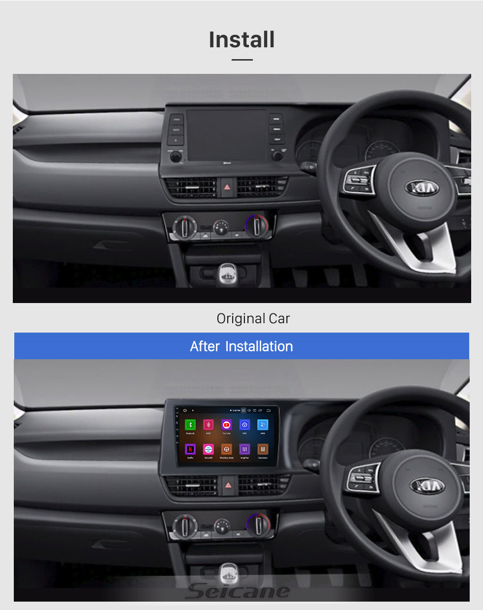 Seicane Сенсорный экран HD 10,1 дюйма Android 11.0 Для 2019 Kia Seltos RHD Radio GPS-навигационная система Поддержка Bluetooth Carplay Резервная камера