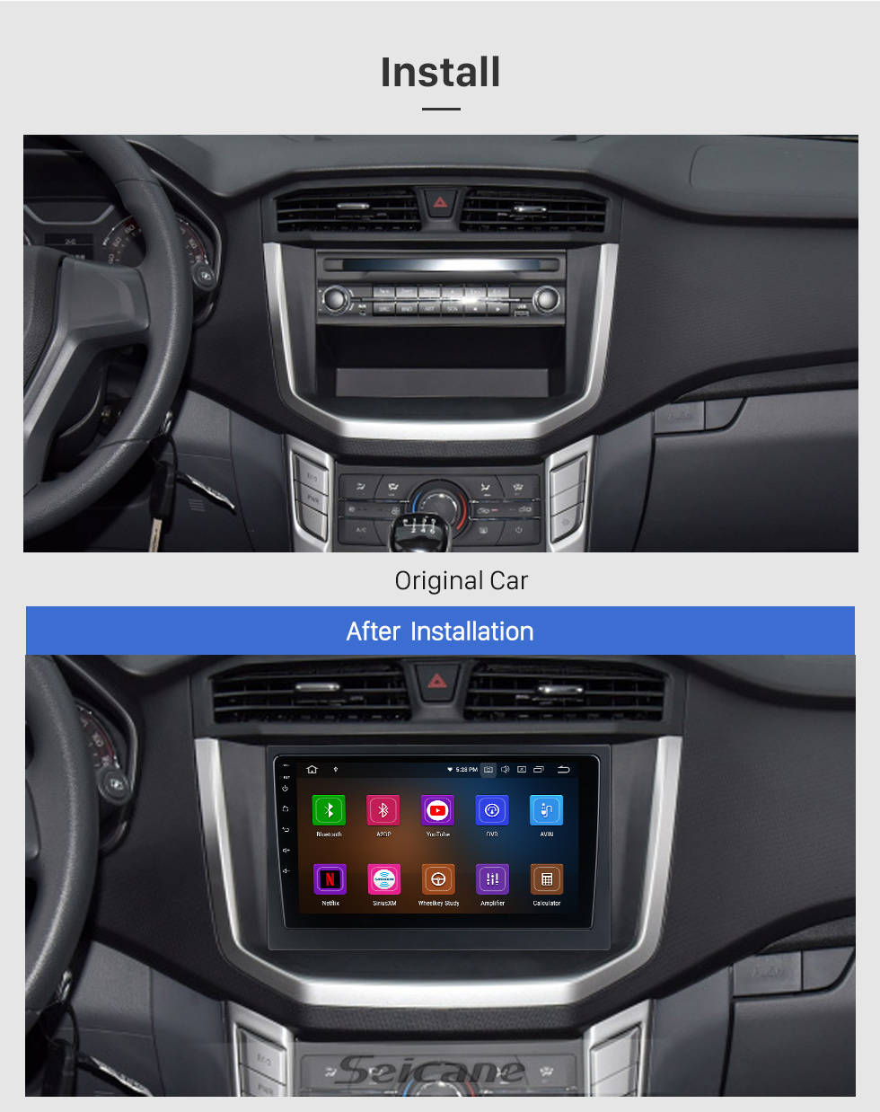 Seicane Android 10.0 For 2017 MAXUS T60 Radio 9 inch GPS Navigation System with Bluetooth HD Touchscreen Carplay support DSP Seicane Android 10.0 For 2017 MAXUS T60 Radio 9 inch GPS Navigation System with Bluetooth HD Touchscreen Carplay support DSP
