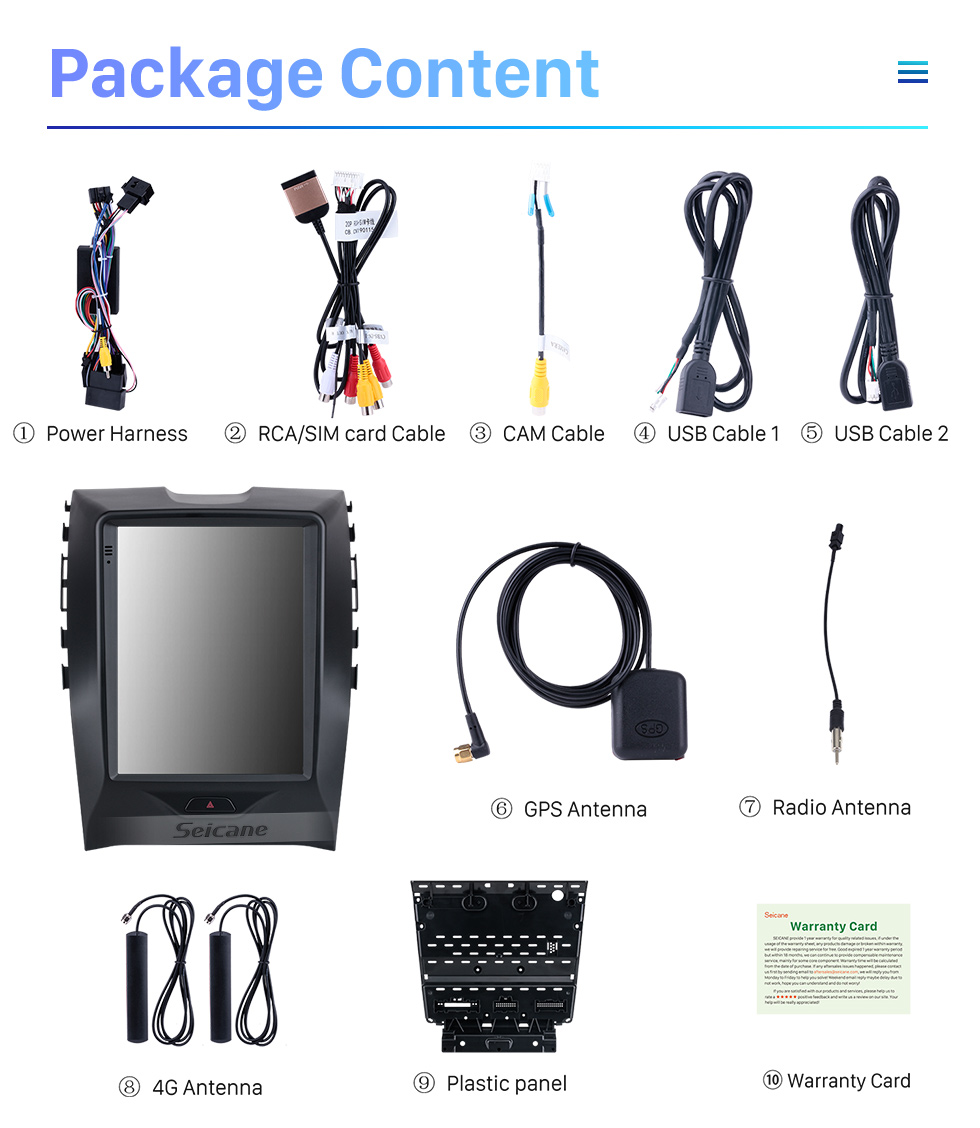 Seicane 2015-2018 Ford Sharp 9.7 inch Android 9.1 GPS Navigation Radio with HD Touchscreen Bluetooth support Carplay Rear camera Seicane 2015-2018 Ford Sharp 9.7 inch Android 9.1 GPS Navigation Radio with HD Touchscreen Bluetooth support Carplay Rear camera