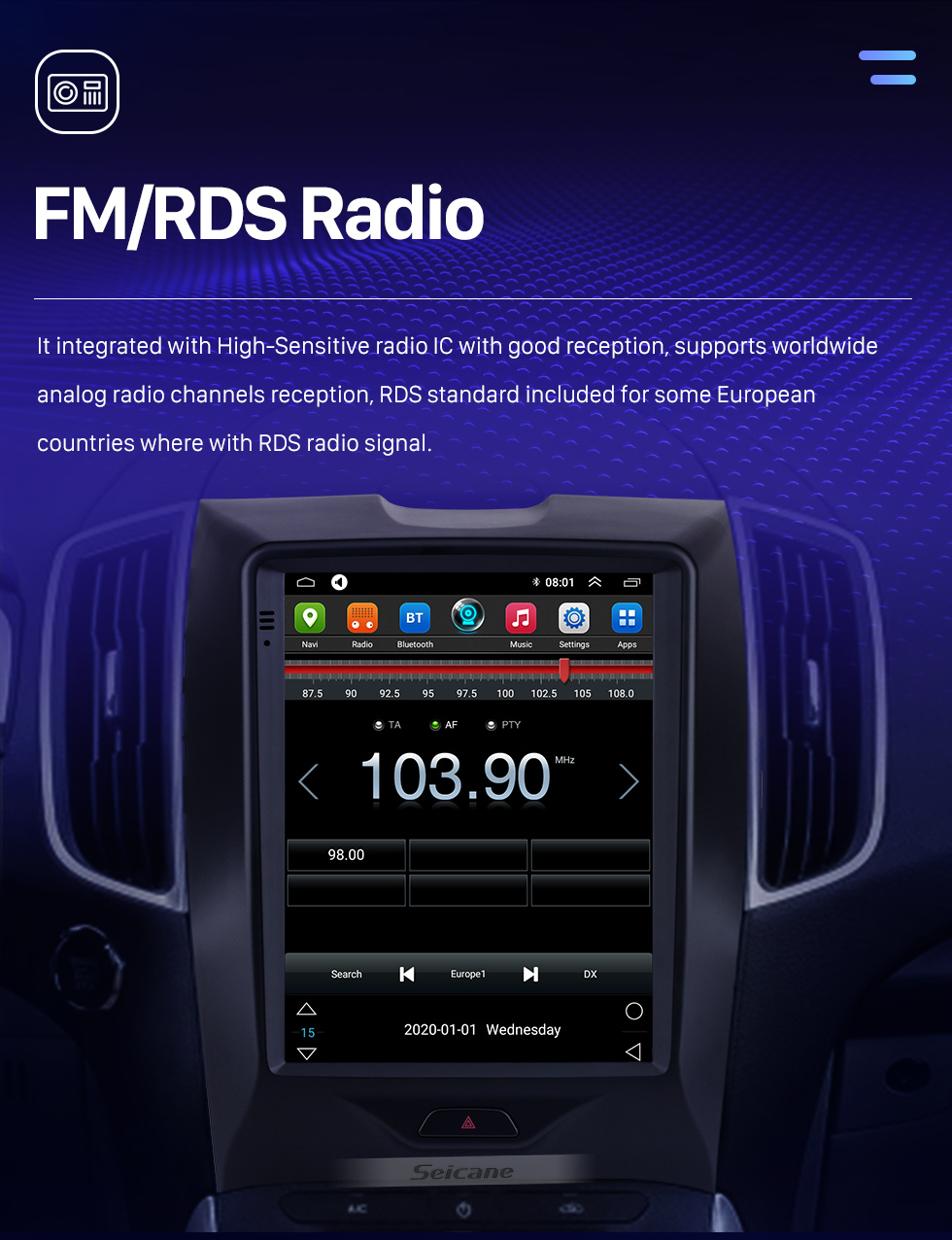 Seicane 2015-2018 Ford Sharp 9.7 inch Android 9.1 GPS Navigation Radio with HD Touchscreen Bluetooth support Carplay Rear camera Seicane 2015-2018 Ford Sharp 9.7 inch Android 9.1 GPS Navigation Radio with HD Touchscreen Bluetooth support Carplay Rear camera