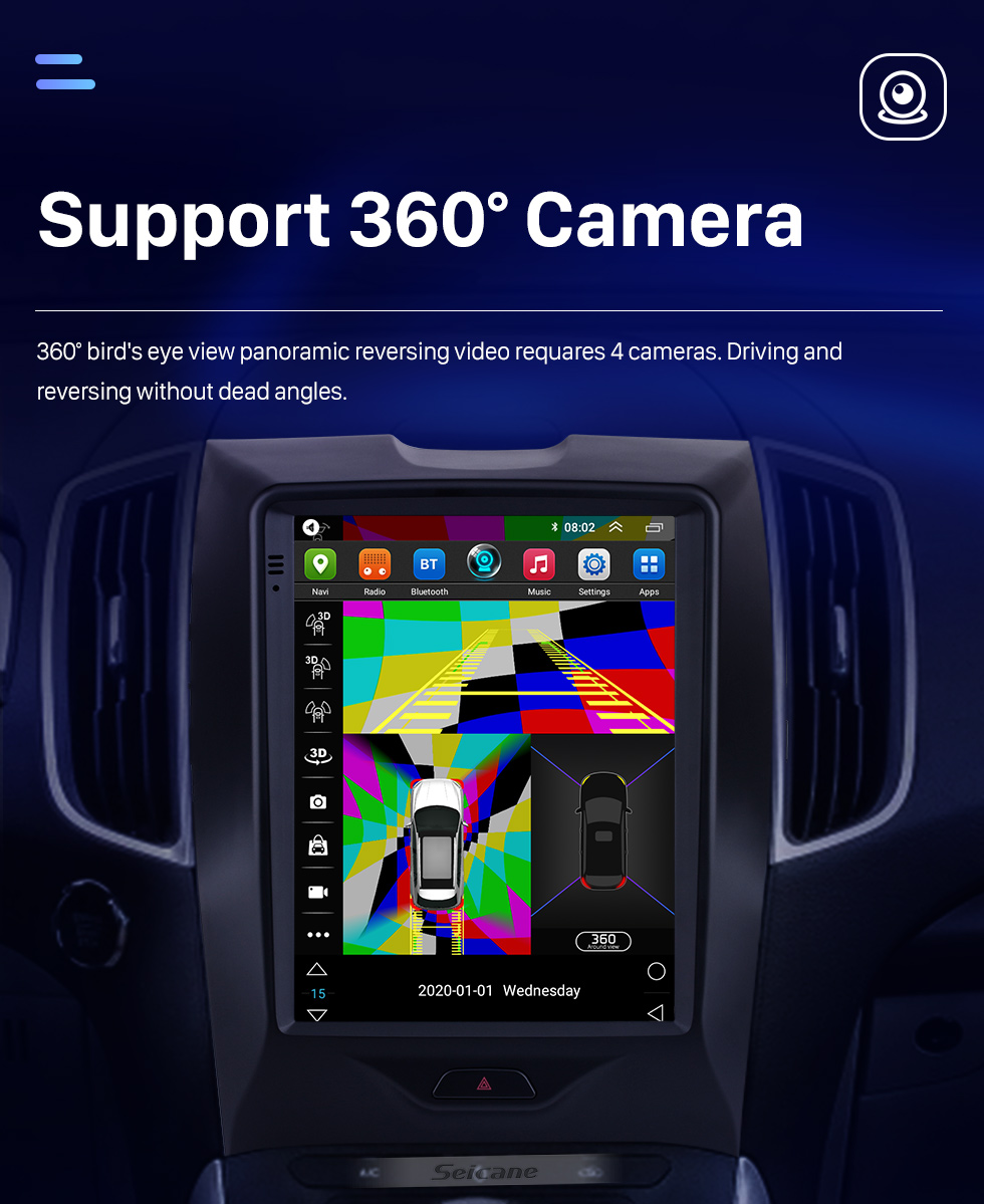 Seicane 2015-2018 Ford Sharp 9.7 inch Android 9.1 GPS Navigation Radio with HD Touchscreen Bluetooth support Carplay Rear camera Seicane 2015-2018 Ford Sharp 9.7 inch Android 9.1 GPS Navigation Radio with HD Touchscreen Bluetooth support Carplay Rear camera