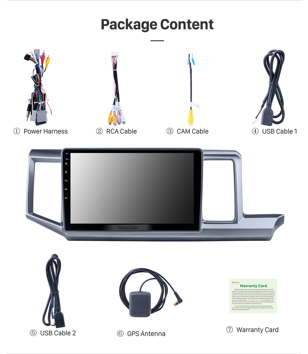 Seicane 10,1 pouces Android 10.0 pour 2009-2015 Honda Stepwgn RHD Radio Système de navigation GPS avec écran tactile HD Prise en charge Bluetooth Carplay OBD2