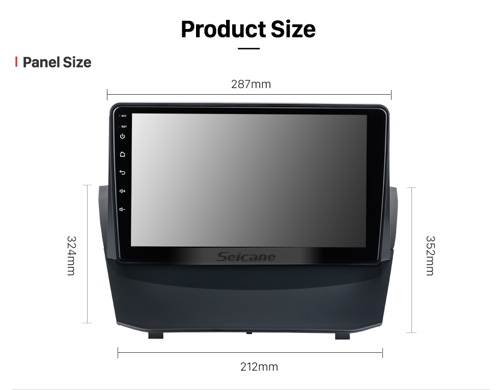 Seicane OEM 9-дюймовый Android 12.0 для Ford Fiesta 2004-2014 Радио с сенсорным экраном Bluetooth HD Поддержка системы GPS-навигации Carplay DAB+
