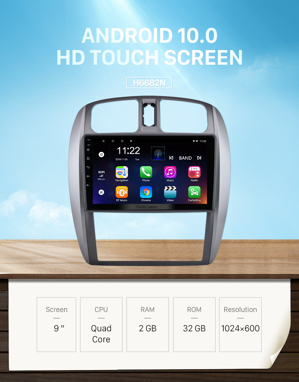 Seicane HD Touchscreen 9 polegadas para 2018 Honda Elysion Radio Android 10.0 Sistema de Navegação GPS com suporte Bluetooth Carplay Seicane HD Touchscreen 9 polegadas para 2018 Honda Elysion Radio Android 10.0 Sistema de Navegação GPS com suporte Bluetooth Carplay