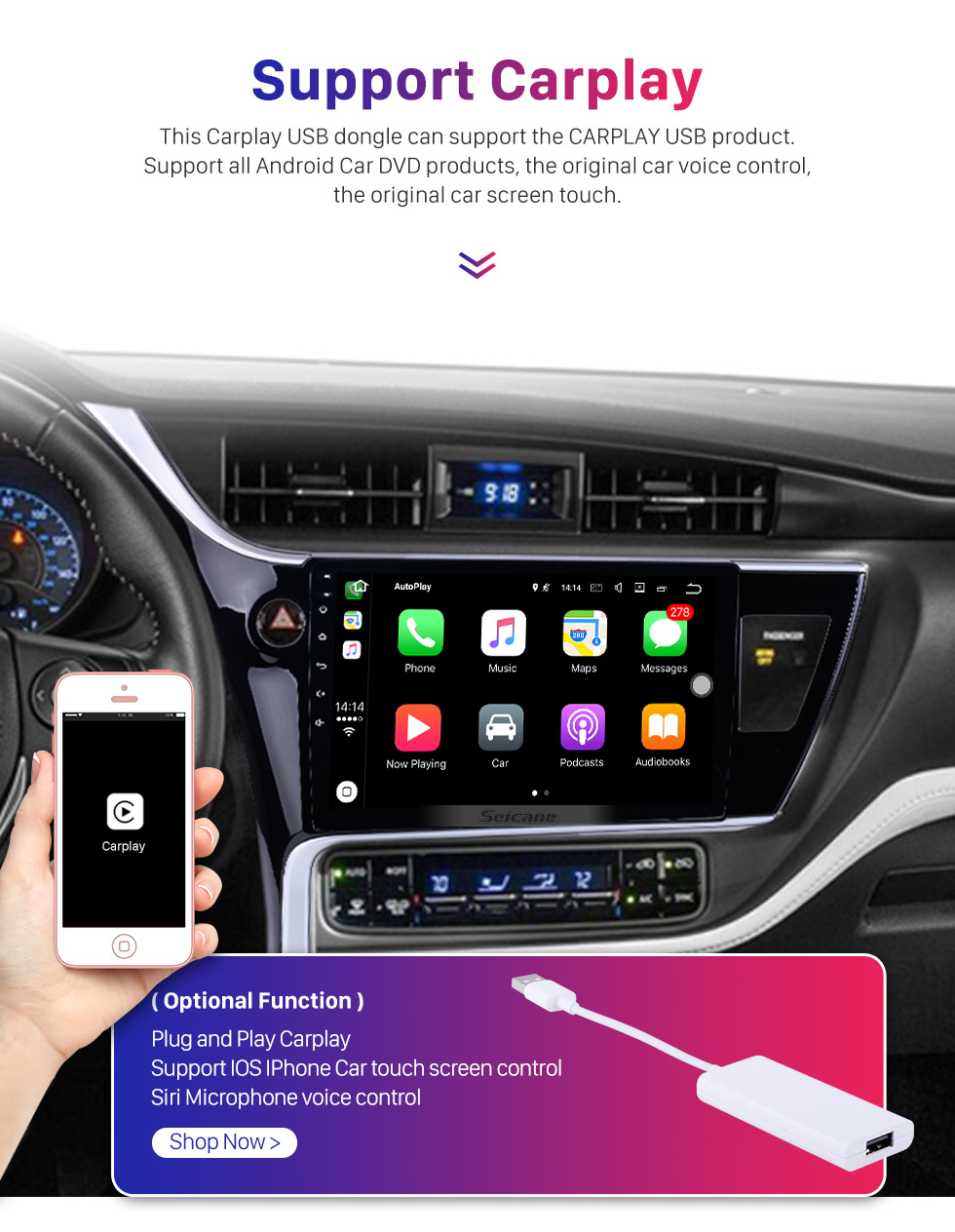 Seicane 2017 Toyota Corolla (LHD) left driving 10.1 inch Android 9.0 Radio GPS Navigation System Bluetooth HD 1024*600 Touch Screen WiFi Mirror Link Seicane 2017 Toyota Corolla (LHD) left driving 10.1 inch Android 9.0 Radio GPS Navigation System Bluetooth HD 1024*600 Touch Screen WiFi Mirror Link