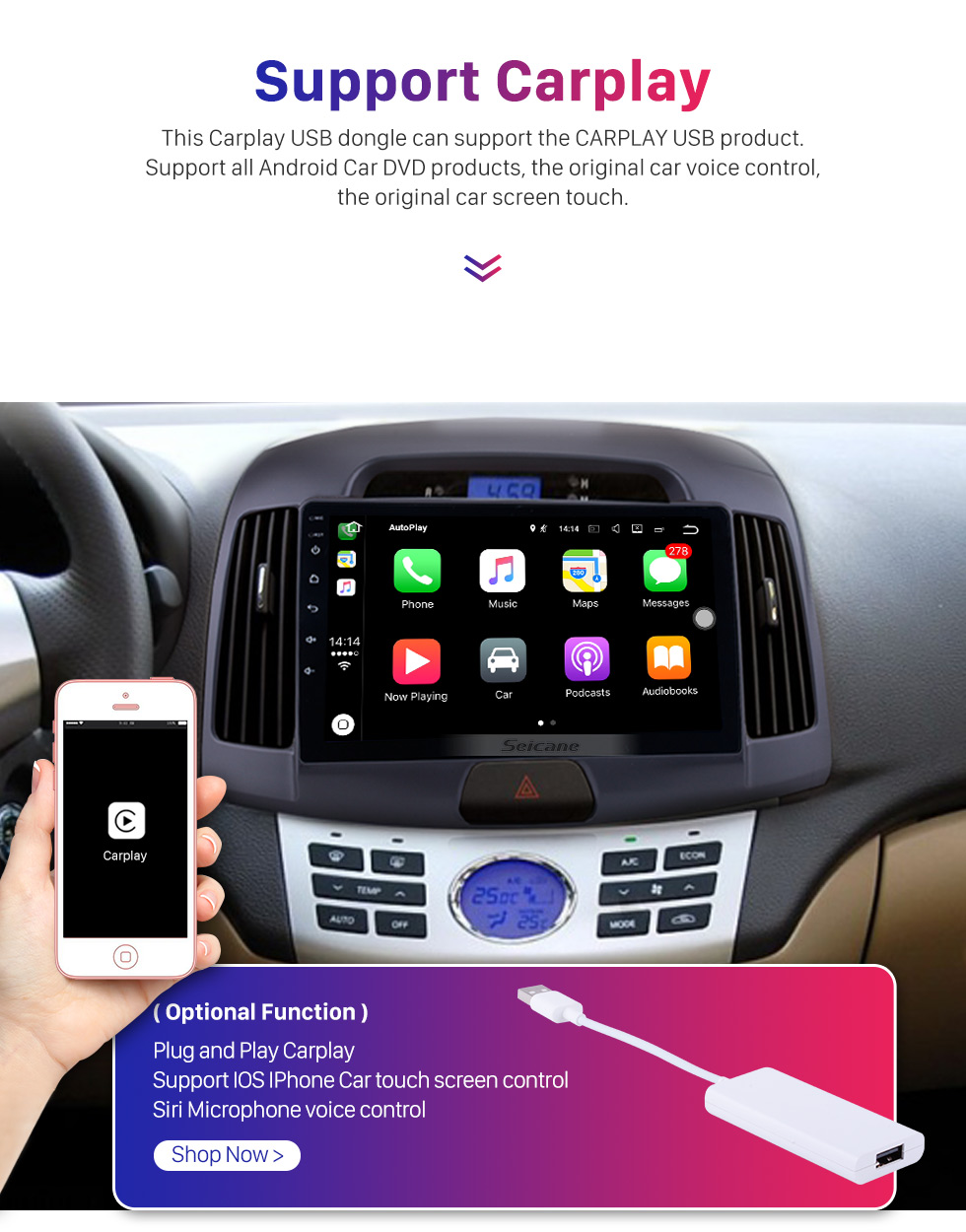 Seicane 9 inch 2007-2011 Hyundai Elantra Android 9.0 Radio GPS Navigation System with Mirror link Bluetooth OBD2 DVR digital TV TPMS Steering Wheel Control Seicane 9 inch 2007-2011 Hyundai Elantra Android 9.0 Radio GPS Navigation System with Mirror link Bluetooth OBD2 DVR digital TV TPMS Steering Wheel Control