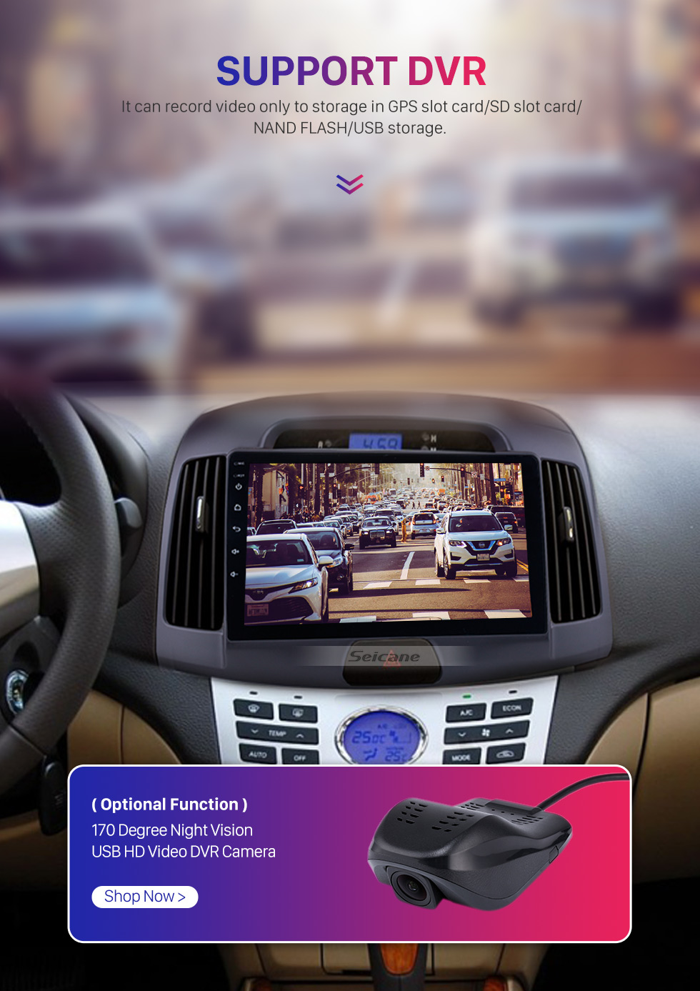 Seicane 9 inch 2007-2011 Hyundai Elantra Android 9.0 Radio GPS Navigation System with Mirror link Bluetooth OBD2 DVR digital TV TPMS Steering Wheel Control Seicane 9 inch 2007-2011 Hyundai Elantra Android 9.0 Radio GPS Navigation System with Mirror link Bluetooth OBD2 DVR digital TV TPMS Steering Wheel Control