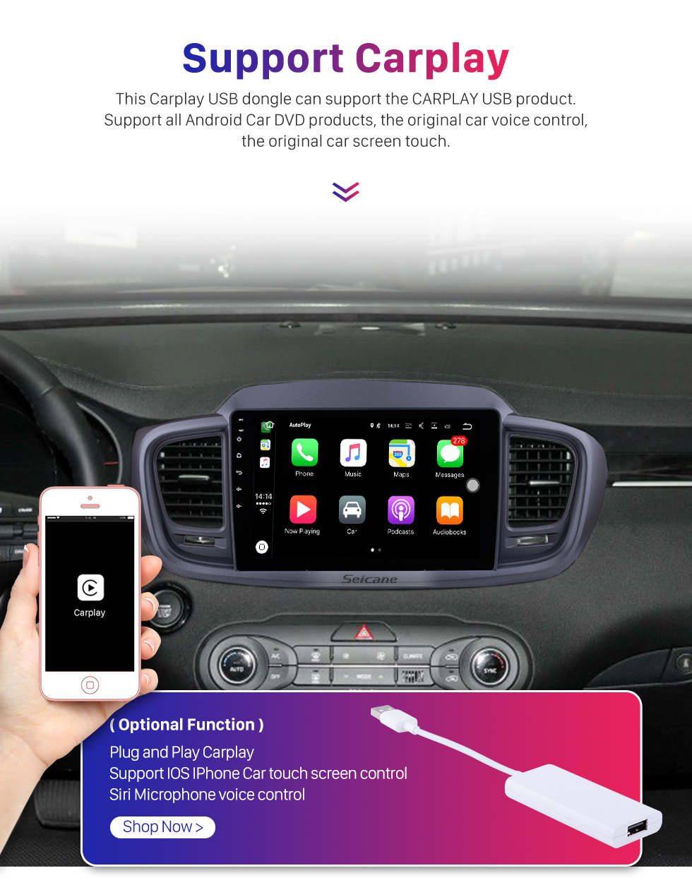 Seicane 10.1 inch Android 9.0 1024*600 Touch Screen Radio Car Multimedia Player For 2015 2016 KIA SORENTO (LHD) GPS Navigation upgrade Head unit with 3G WiFi Radio Bluetooth Music USB Mirror Link support DVR OBD2 Backup Camera Steering Wheel Control TPMS Seicane 10.1 inch Android 9.0 1024*600 Touch Screen Radio Car Multimedia Player For 2015 2016 KIA SORENTO (LHD) GPS Navigation upgrade Head unit with 3G WiFi Radio Bluetooth Music USB Mirror Link support DVR OBD2 Backup Camera Steering Wheel Control TPMS