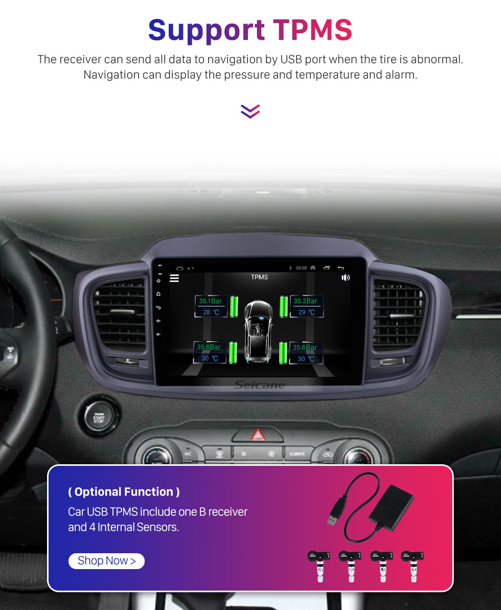 Seicane 10.1 inch Android 9.0 1024*600 Touch Screen Radio Car Multimedia Player For 2015 2016 KIA SORENTO (LHD) GPS Navigation upgrade Head unit with 3G WiFi Radio Bluetooth Music USB Mirror Link support DVR OBD2 Backup Camera Steering Wheel Control TPMS Seicane 10.1 inch Android 9.0 1024*600 Touch Screen Radio Car Multimedia Player For 2015 2016 KIA SORENTO (LHD) GPS Navigation upgrade Head unit with 3G WiFi Radio Bluetooth Music USB Mirror Link support DVR OBD2 Backup Camera Steering Wheel Control TPMS