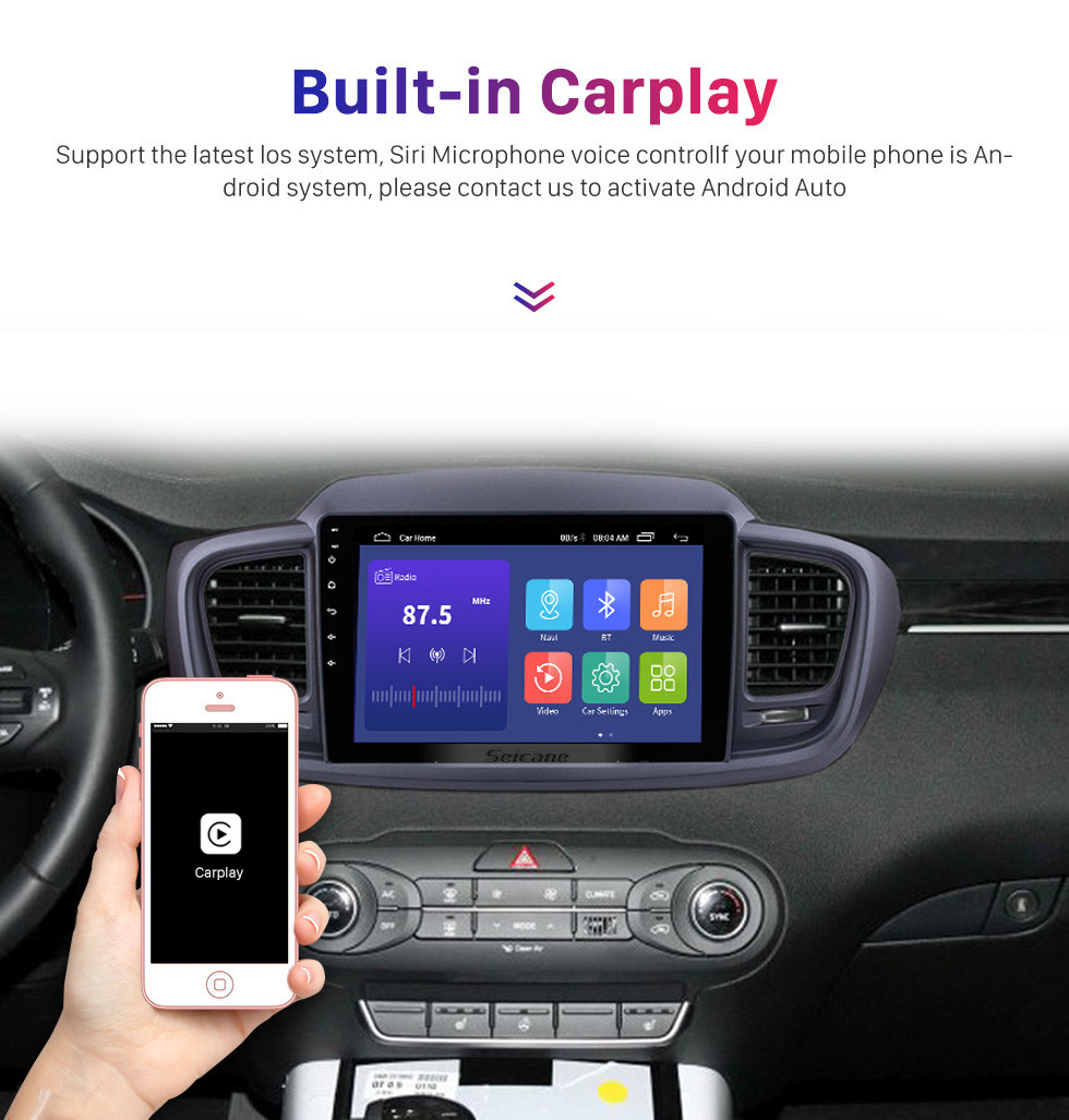 Seicane 10,1 Zoll Android 10.0 1024 * 600 Touchscreen Radio Auto Multimedia Player Für 2015 2016 KIA SORENTO (LHD) GPS Navigation Upgrade Head Unit mit 3G WiFi Radio Bluetooth Musik USB Mirror Link Unterstützung DVR OBD2 Backup Kamera Lenkradsteuerung TPMS Seicane 10,1 Zoll Android 10.0 1024 * 600 Touchscreen Radio Auto Multimedia Player Für 2015 2016 KIA SORENTO (LHD) GPS Navigation Upgrade Head Unit mit 3G WiFi Radio Bluetooth Musik USB Mirror Link Unterstützung DVR OBD2 Backup Kamera Lenkradsteuerung TPMS