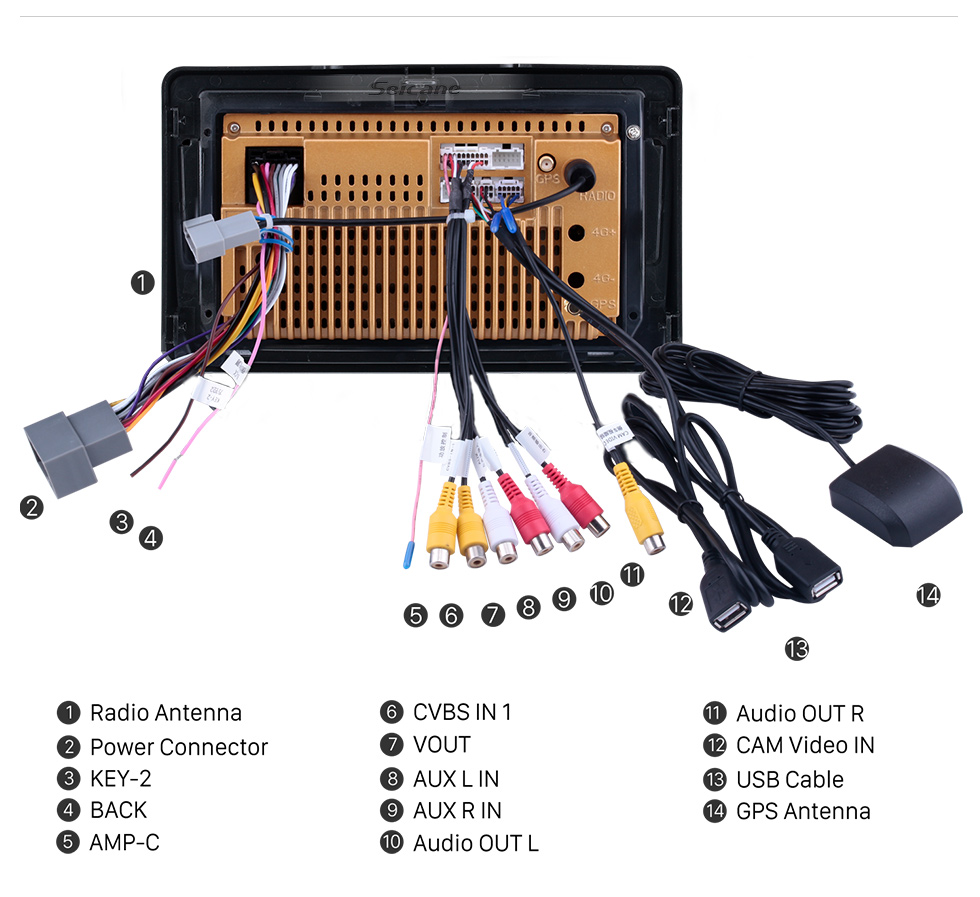 Seicane OEM 9 pulgadas Android 10,0 para 2020 Honda CITY Radio con Bluetooth HD pantalla táctil sistema de navegación GPS compatible con Carplay DAB +