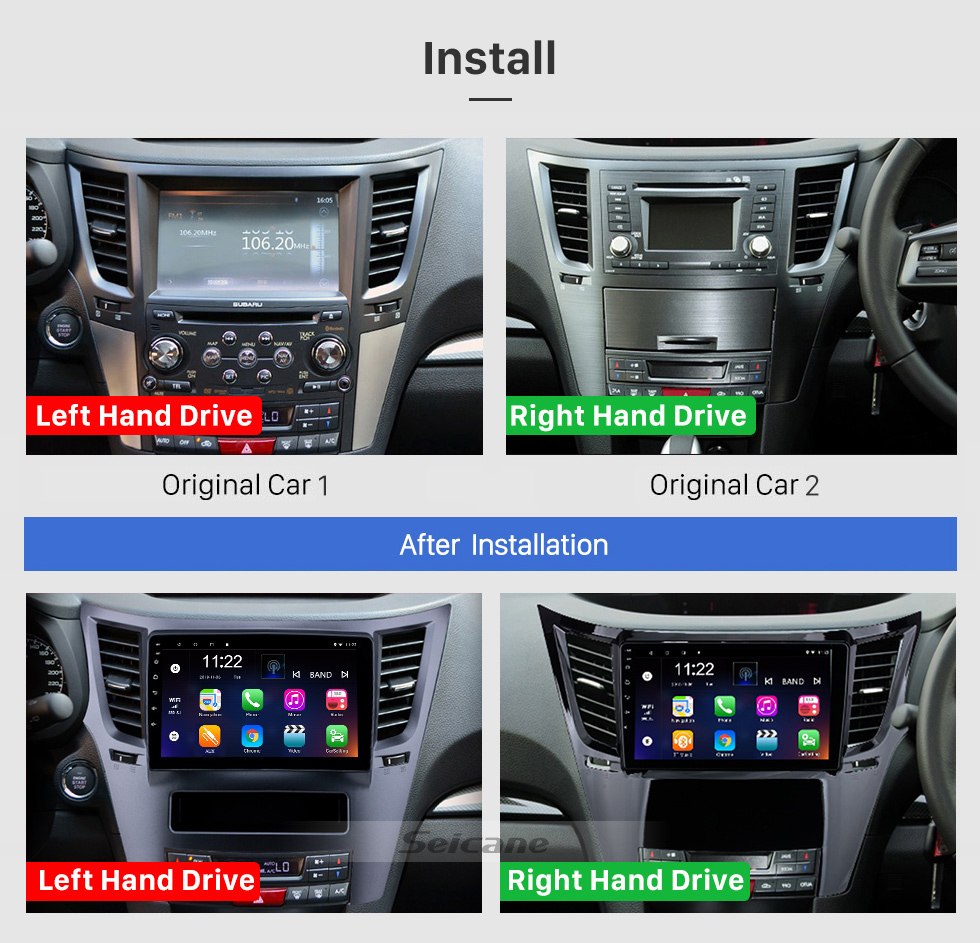 Seicane 9-дюймовый Android 10.0 для Subaru Outback RHD Radio GPS-навигационная система с HD-сенсорным экраном Поддержка Bluetooth Carplay OBD2