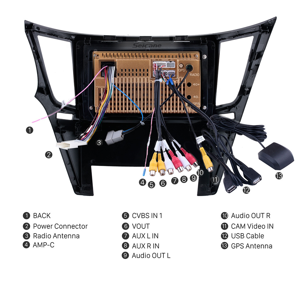 Seicane 9 pulgadas Android 10.0 para Subaru Outback RHD Radio Sistema de navegación GPS con pantalla táctil HD Soporte Bluetooth Carplay OBD2