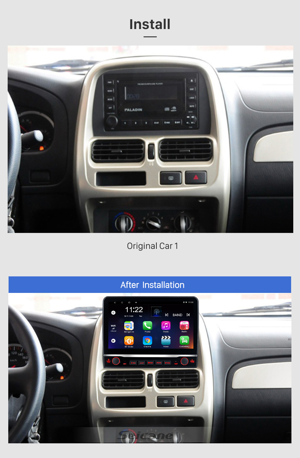 Seicane Pantalla táctil HD de 9 pulgadas para 2018 Honda Elysion Radio Android 10.0 Sistema de navegación GPS con soporte Bluetooth Carplay