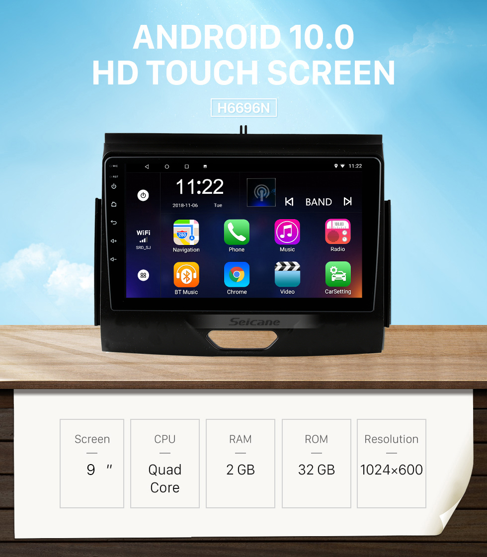 9 inch Android 10.0 For 2018 Ford RANGER Radio GPS Navigation System