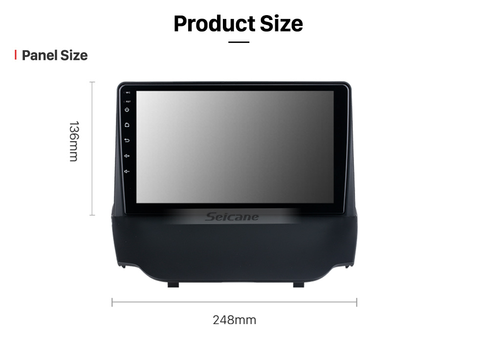 Seicane Android 10.0 HD Touchscreen 9 Zoll Für 2013 2014 2015 2016 2016 2017 Ford Ecosport Radio GPS-Navigationssystem mit Bluetooth-Unterstützung Carplay Rückfahrkamera